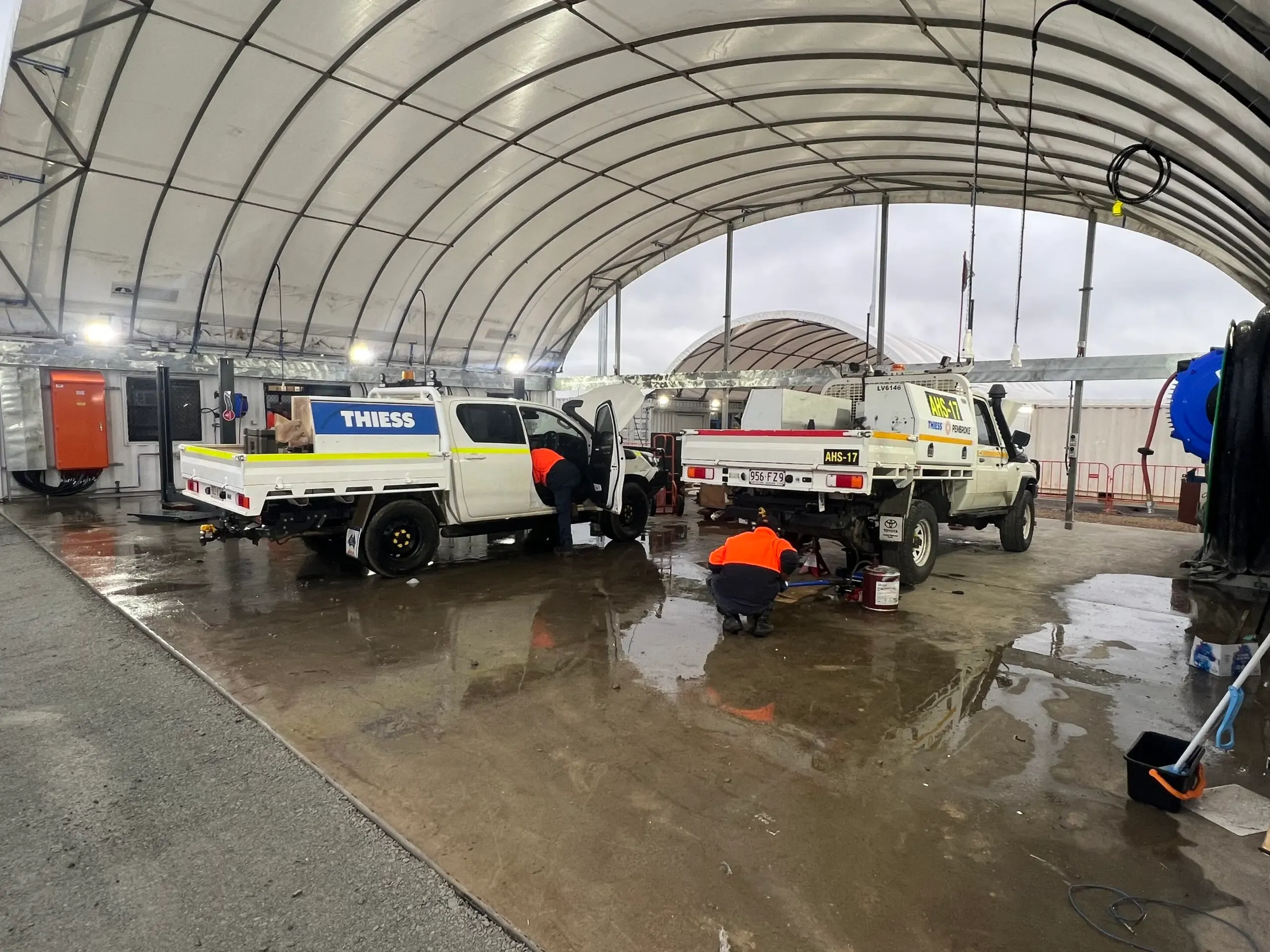 Plant maintenance underway in the completed Olive Downs workshop